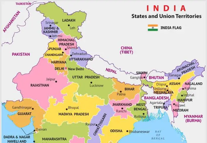 Indian States And Capitals And Area Size Complete List Of 2023 | GKDuniya