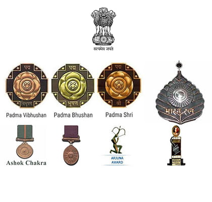 Gallantry And Civilian || India Awards || 1970 to 1977