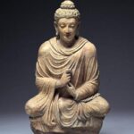 Seated Buddha Figure Displaying Dharmachakra mudra