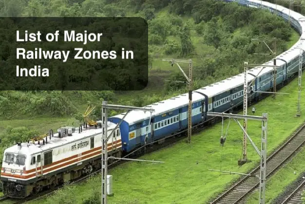 divided into zones that are further divided into divisions. , 18 railway zones and 70 divisions in India, list of railway zones in India, Indian Railway , Railway Zones in India, gkduniya.in