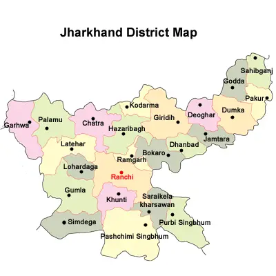 List of Districts of Jharkhand, 2023