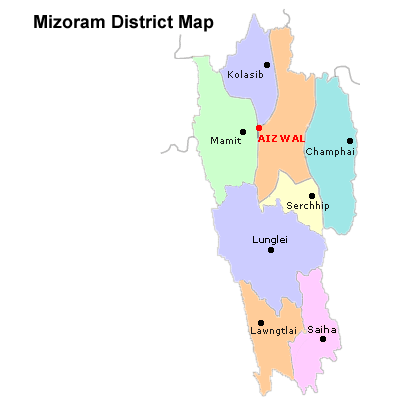 List of districts in Mizoram 2023