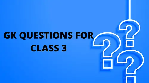 GK Questions for Class 3