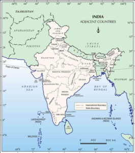 India_and_its_neighbour-country_map